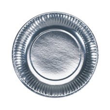 Тарелка НГ картонная d= 19 см 6 шт серебро