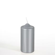 Свеча столбик НГ 60 х 130 мм серебро