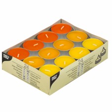 Свечи ГИЛЬЗА цветные желтые 24 шт. коробке