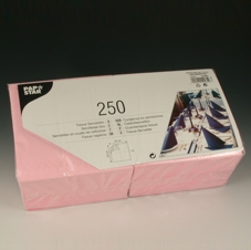 Салфетки 3-слойные светло-розовые33 х 33 см 250 шт.