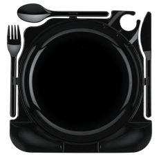 Набор тарелок 27 х 26,5 х 2,8 черные 6 шт.