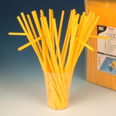 Трубочки для коктейля гибкие жёлтые 0,5 см 24 см 1000 шт.